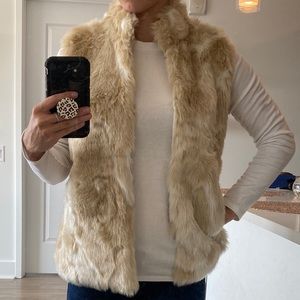 Cream Faux Fur Vest